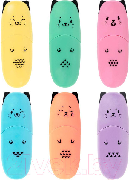 Изображение товара Набор маркеров Brauberg Kids Cute Cats. Pastel / 152436 (6цв)