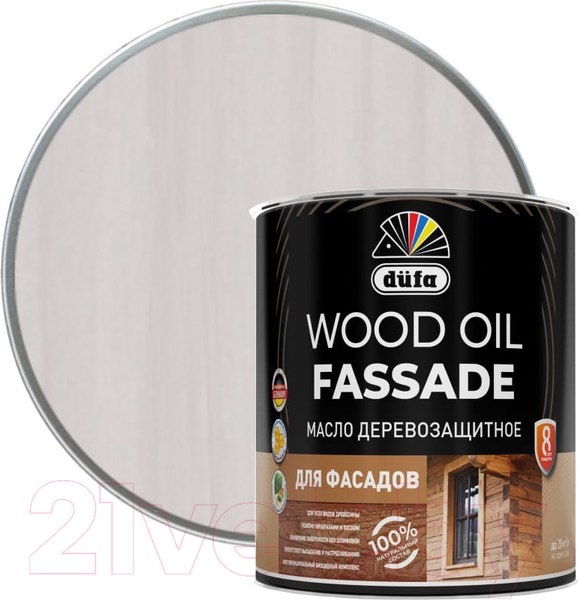 Изображение товара Масло для древесины Dufa Wood Oil Fassade (900мл, серый)