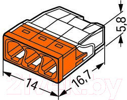 Изображение товара Набор клемм Wago 2273-203 60936 (100шт)