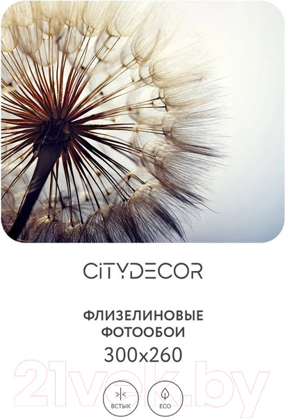 Изображение товара Фотообои листовые Citydecor Цветы и Растения 140 (300x260см)