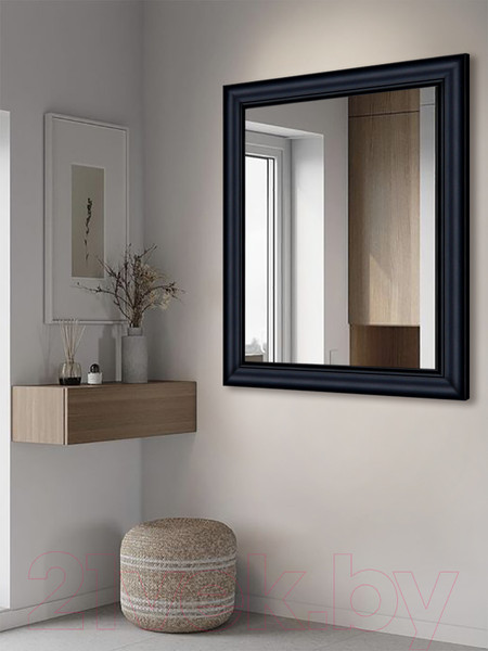 Изображение товара Зеркало Декарт Настенное в раме 8Л3551 (черный)