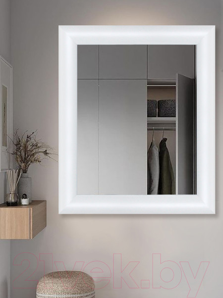 Изображение товара Зеркало Декарт Настенное в раме 8Л3766 (белый)