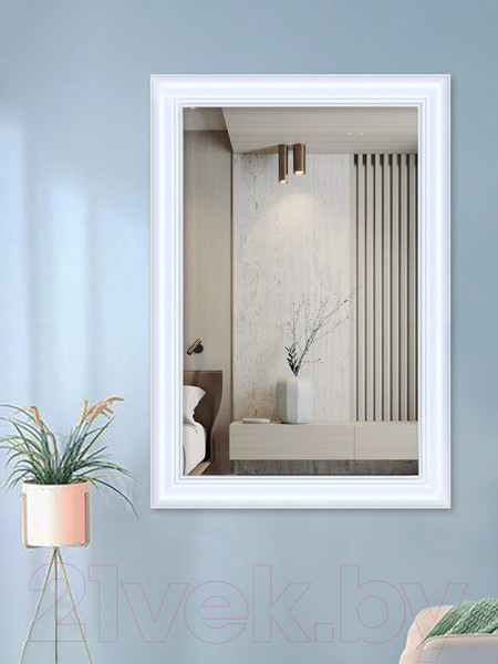 Изображение товара Зеркало Декарт Настенное в раме 8Л0154 (белый)