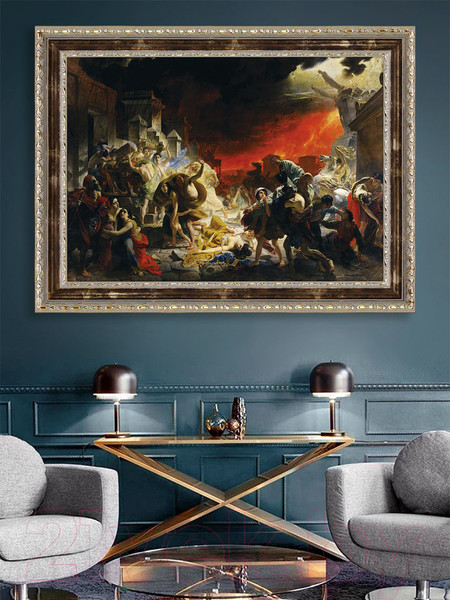 Изображение товара Картина Декарт Последний день Помпеи Брюллов 8Л1912 (в раме)