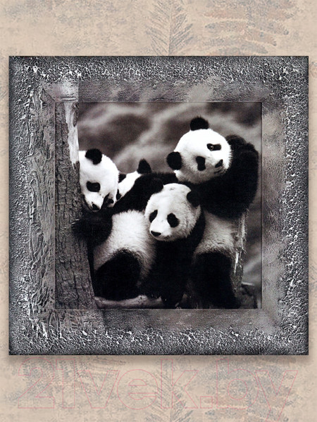 Изображение товара Картина Декарт Мишки панды 8Л0204 (в раме)
