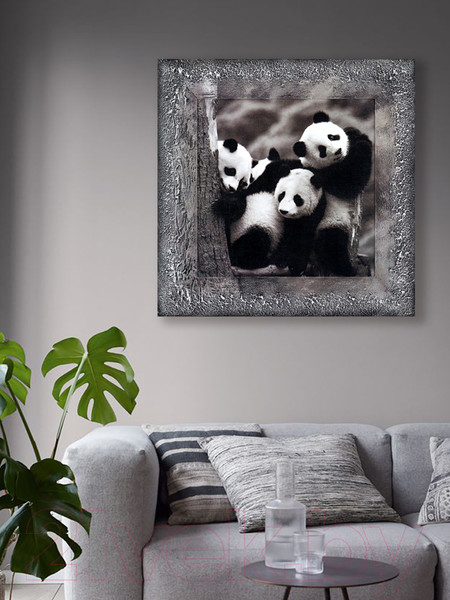 Изображение товара Картина Декарт Мишки панды 8Л0204 (в раме)