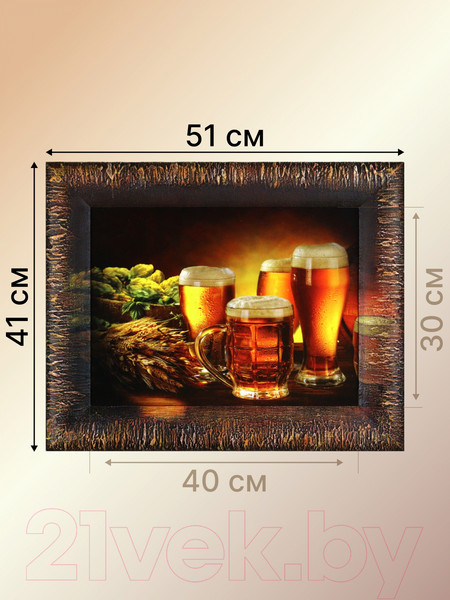 Изображение товара Картина Декарт Пиво 8Л2376 (в раме)