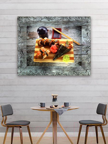 Изображение товара Картина Декарт Суши роллы 8Л0376 (в раме)