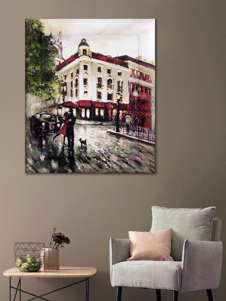 Изображение товара Картина Декарт Пасмурный вечер в городе 8Л1958 (в раме)