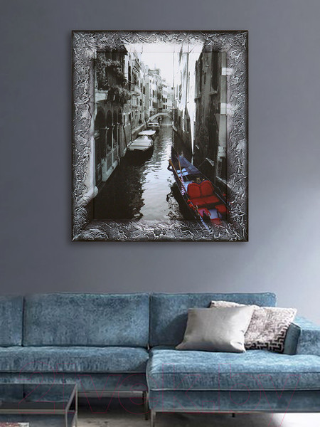 Изображение товара Картина Декарт Серая Венеция 8Л1242 (в раме)