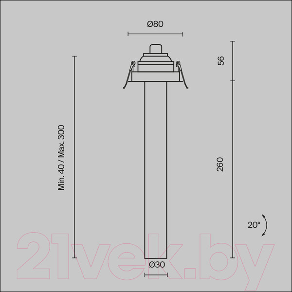 Изображение товара Точечный светильник Maytoni Ceiling C140RS-L300-7W4K-B