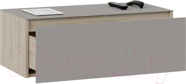 Изображение товара Тумба ТриЯ Глосс ТД-319.03.12 (баттл рок/стекло Stone светлый)