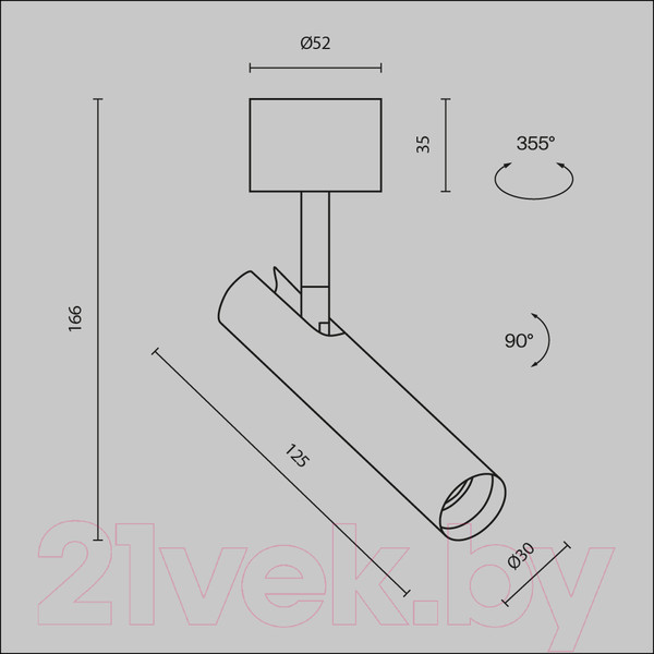 Изображение товара Спот Maytoni Ceiling C141CL-L125-6W3K-BBS