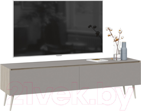 Изображение товара Тумба ТриЯ Глосс СМ-319.03.011 с опорами (баттл рок/стекло Stone светлый)