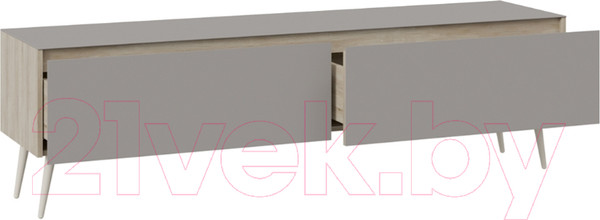 Изображение товара Тумба ТриЯ Глосс СМ-319.03.011 с опорами (баттл рок/стекло Stone светлый)