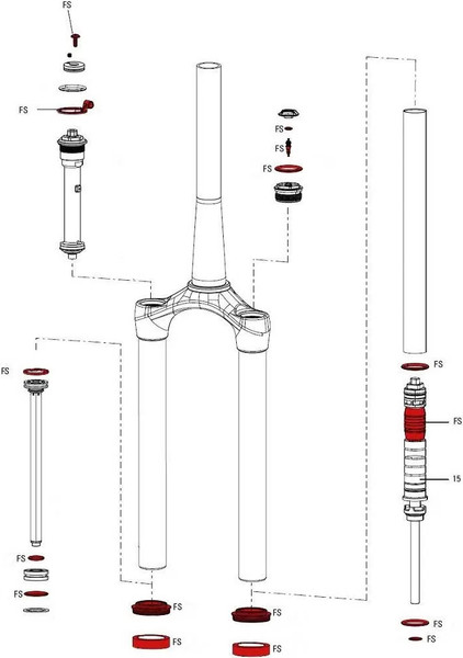 Изображение товара Ремкомплект велосипедный Rock Shox Для вилок Sektor Silver A1 / Х113136