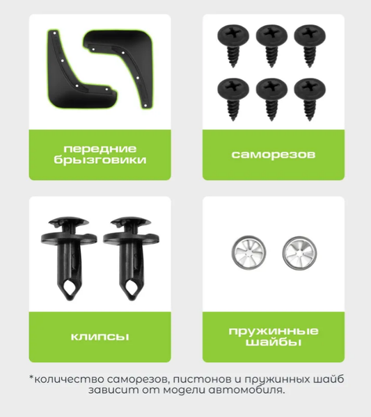 Изображение товара Комплект брызговиков FROSCH NLF7520F13 для Geely Coolray (2шт, передние)