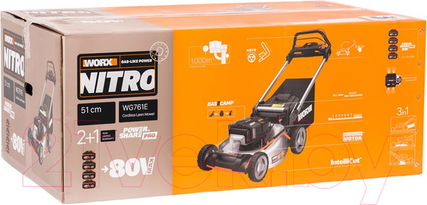 Изображение товара Газонокосилка аккумуляторная Worx WG761E