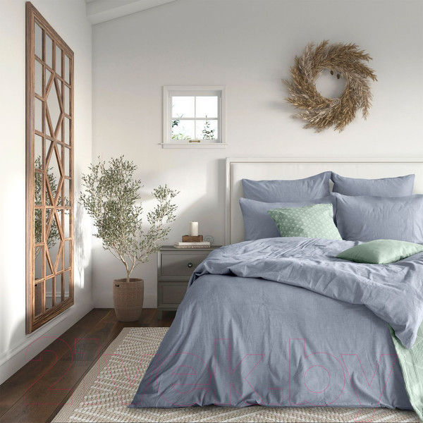 Изображение товара Пододеяльник Verossa 180x215 / 776124 (Melange Indigo)