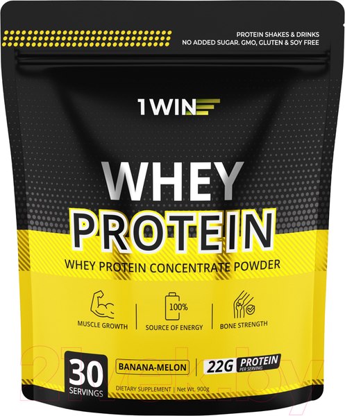 Изображение товара Протеин 1WIN Whey Protein (900г, банан-дыня)