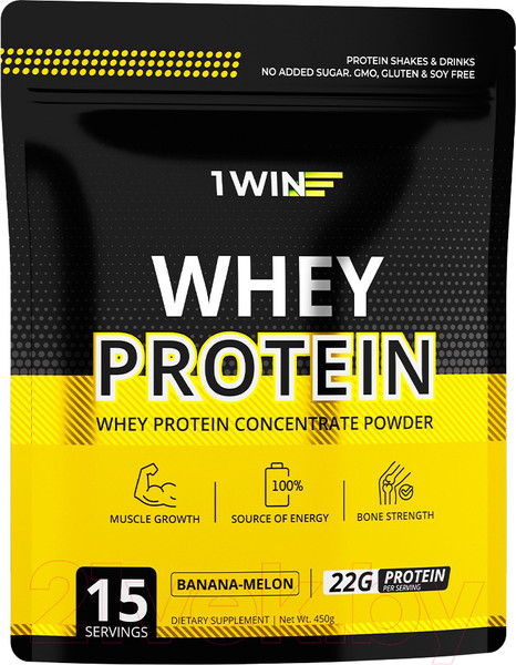 Изображение товара Протеин 1WIN Whey Protein (450г, банан-дыня)