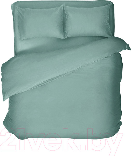 Изображение товара Простыня Verossa На резинке 140x200x20 / 776157 (Melange Emerald)