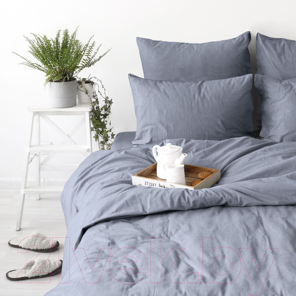 Изображение товара Простыня Verossa На резинке 140x200x20 / 776155 (Melange Indigo)