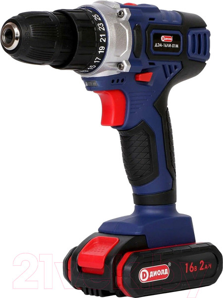 Изображение товара Аккумуляторная дрель-шуруповерт Диолд ДЭА-16ЛИ-01М