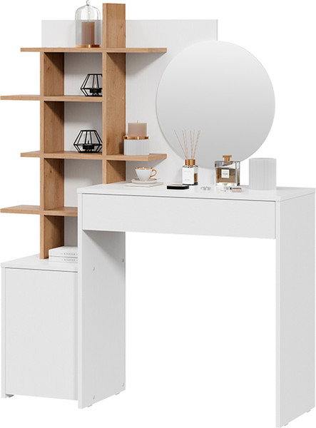 Изображение товара Туалетный столик ТриЯ Голден Тип 1 (белый/дуб крафт золотой)