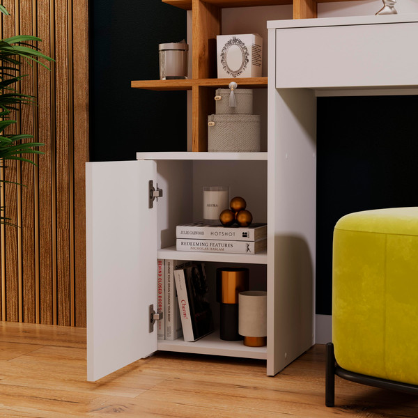 Изображение товара Туалетный столик ТриЯ Голден Тип 1 (белый/дуб крафт золотой)