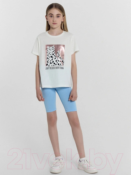 Изображение товара Комплект футболок детских Mark Formelle 117835-2 (р.110-56, белый/черно-белая полоска)