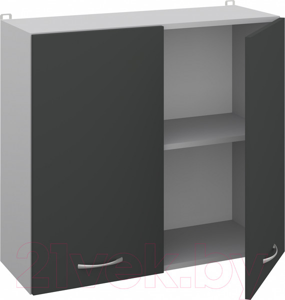Изображение товара Шкаф навесной для кухни Кортекс-мебель Корнелия Лира ВШ80 (антрацит)