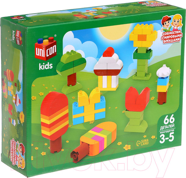 Изображение товара Конструктор Unicon Фигуры / 9826955 (66эл)