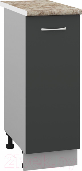 Изображение товара Шкаф-стол кухонный Кортекс-мебель Корнелия Лира НШ30р (антрацит/мадрид)