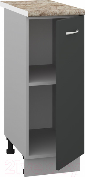 Изображение товара Шкаф-стол кухонный Кортекс-мебель Корнелия Лира НШ30р (антрацит/мадрид)