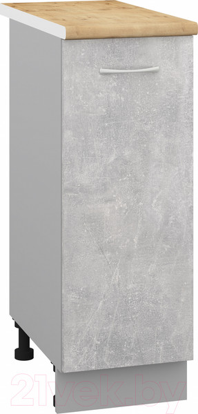 Изображение товара Шкаф-стол кухонный Кортекс-мебель Корнелия Лира НШ30р (ателье светлый/дуб бунратти)