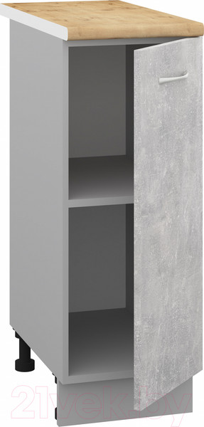 Изображение товара Шкаф-стол кухонный Кортекс-мебель Корнелия Лира НШ30р (ателье светлый/дуб бунратти)