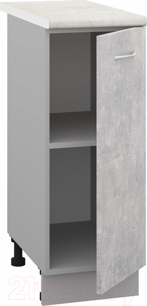 Изображение товара Шкаф-стол кухонный Кортекс-мебель Корнелия Лира НШ30р (ателье светлый/королевский опал)