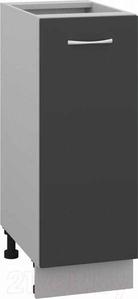 Изображение товара Шкаф-стол кухонный Кортекс-мебель Корнелия Лира НШ30р без столешницы (антрацит)