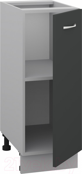 Изображение товара Шкаф-стол кухонный Кортекс-мебель Корнелия Лира НШ30р без столешницы (антрацит)