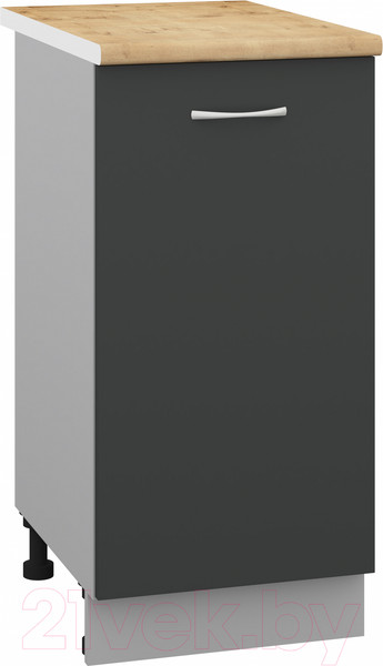 Изображение товара Шкаф-стол кухонный Кортекс-мебель Корнелия Лира НШ40р (антрацит/дуб бунратти)