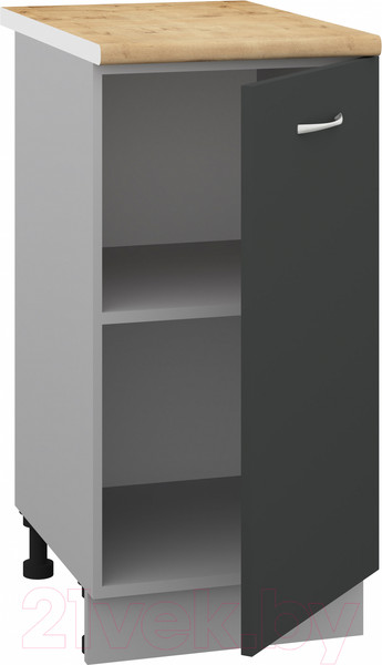 Изображение товара Шкаф-стол кухонный Кортекс-мебель Корнелия Лира НШ40р (антрацит/дуб бунратти)