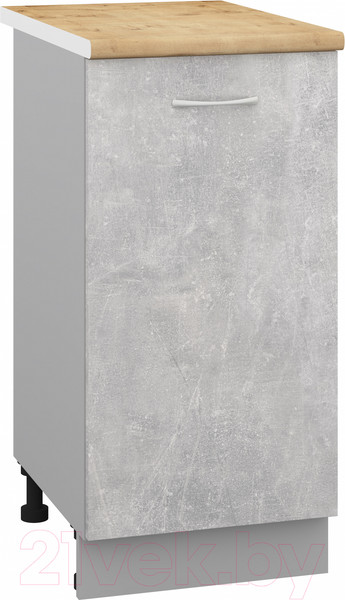 Изображение товара Шкаф-стол кухонный Кортекс-мебель Корнелия Лира НШ40р (ателье светлый/дуб бунратти)