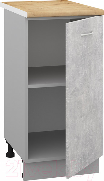 Изображение товара Шкаф-стол кухонный Кортекс-мебель Корнелия Лира НШ40р (ателье светлый/дуб бунратти)