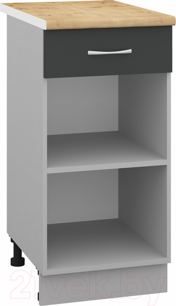 Изображение товара Шкаф-стол кухонный Кортекс-мебель Корнелия Лира НШ40р1ш (антрацит/дуб бунратти)