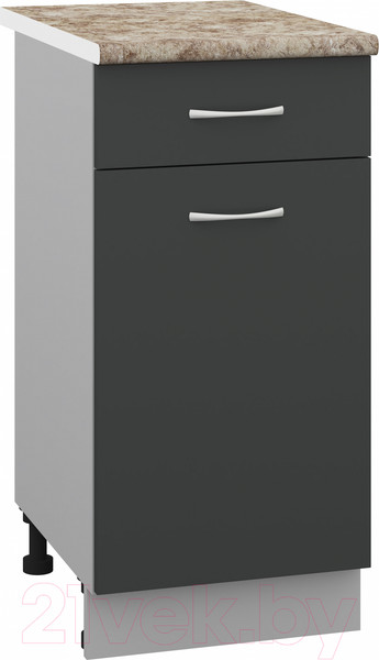 Изображение товара Шкаф-стол кухонный Кортекс-мебель Корнелия Лира НШ40р1ш (антрацит/мадрид)