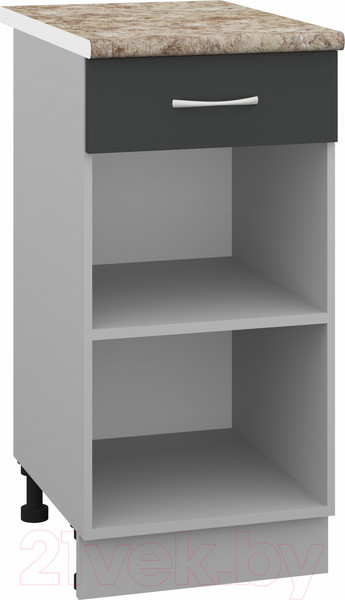 Изображение товара Шкаф-стол кухонный Кортекс-мебель Корнелия Лира НШ40р1ш (антрацит/мадрид)
