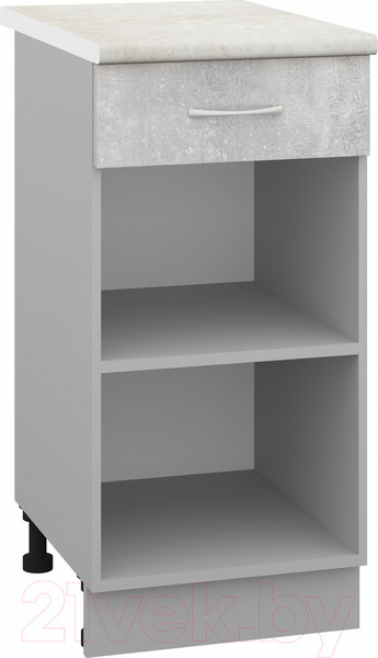 Изображение товара Шкаф-стол кухонный Кортекс-мебель Корнелия Лира НШ40р1ш (ателье светлый/королевский опал)