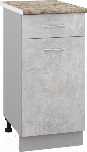 Изображение товара Шкаф-стол кухонный Кортекс-мебель Корнелия Лира НШ40р1ш (ателье светлый/мадрид)