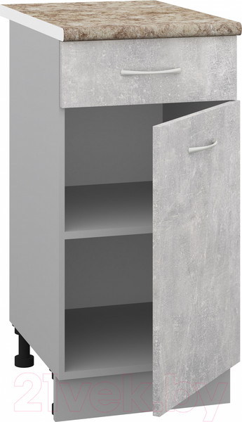 Изображение товара Шкаф-стол кухонный Кортекс-мебель Корнелия Лира НШ40р1ш (ателье светлый/мадрид)